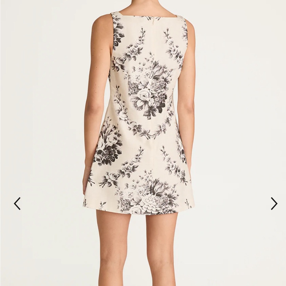 NWT Rebecca Taylor Floral Emblem Fleur Scoop Pocket Mini Dress - Picture 2 of 6
